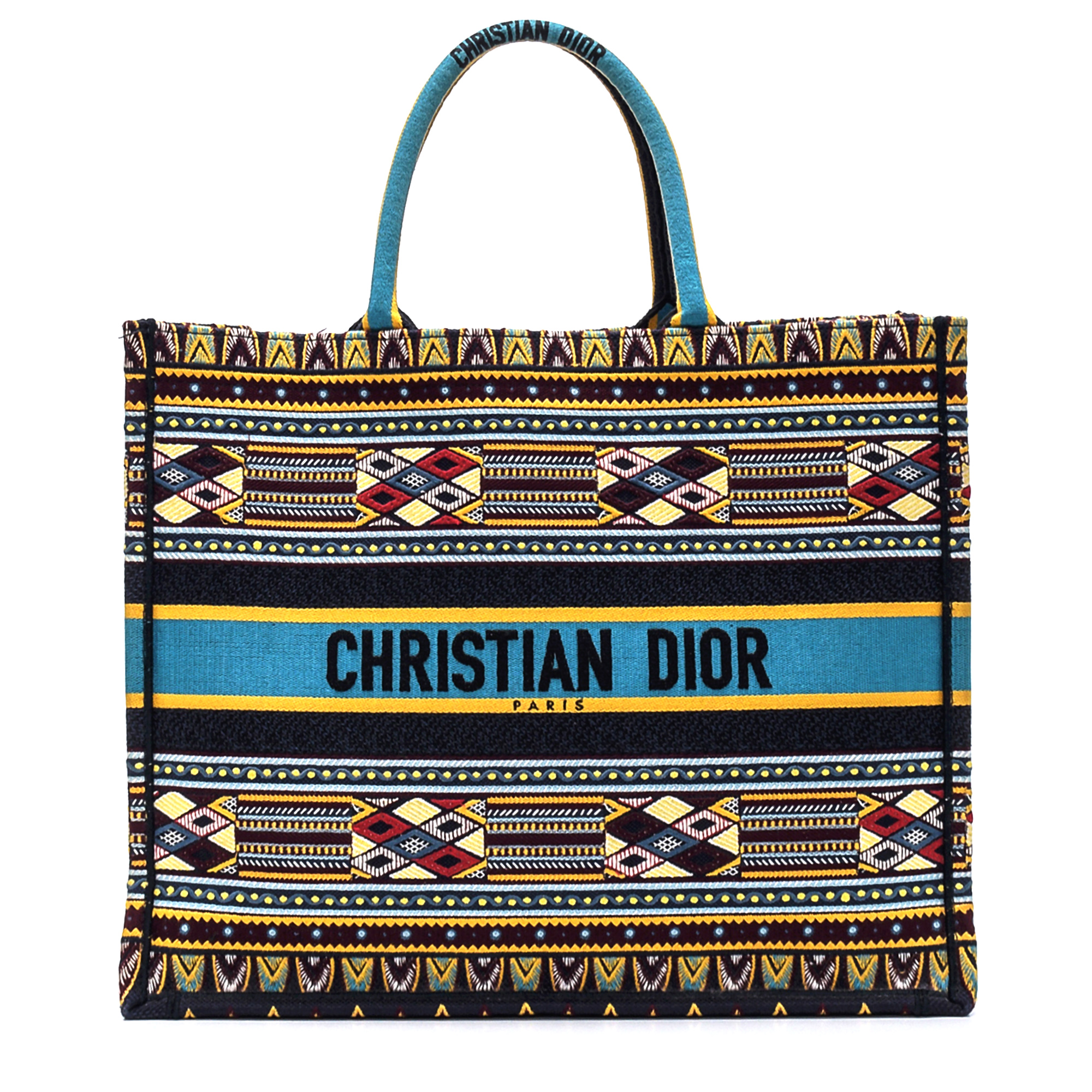 Christian Dior - Multicolor Embroidery Canvas Tote Bag